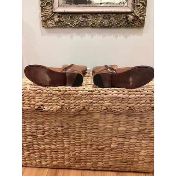 Frye Melissa Button Inside Zip Leather Boot - Cognac Size 6 1/2 - Picture 9 of 9